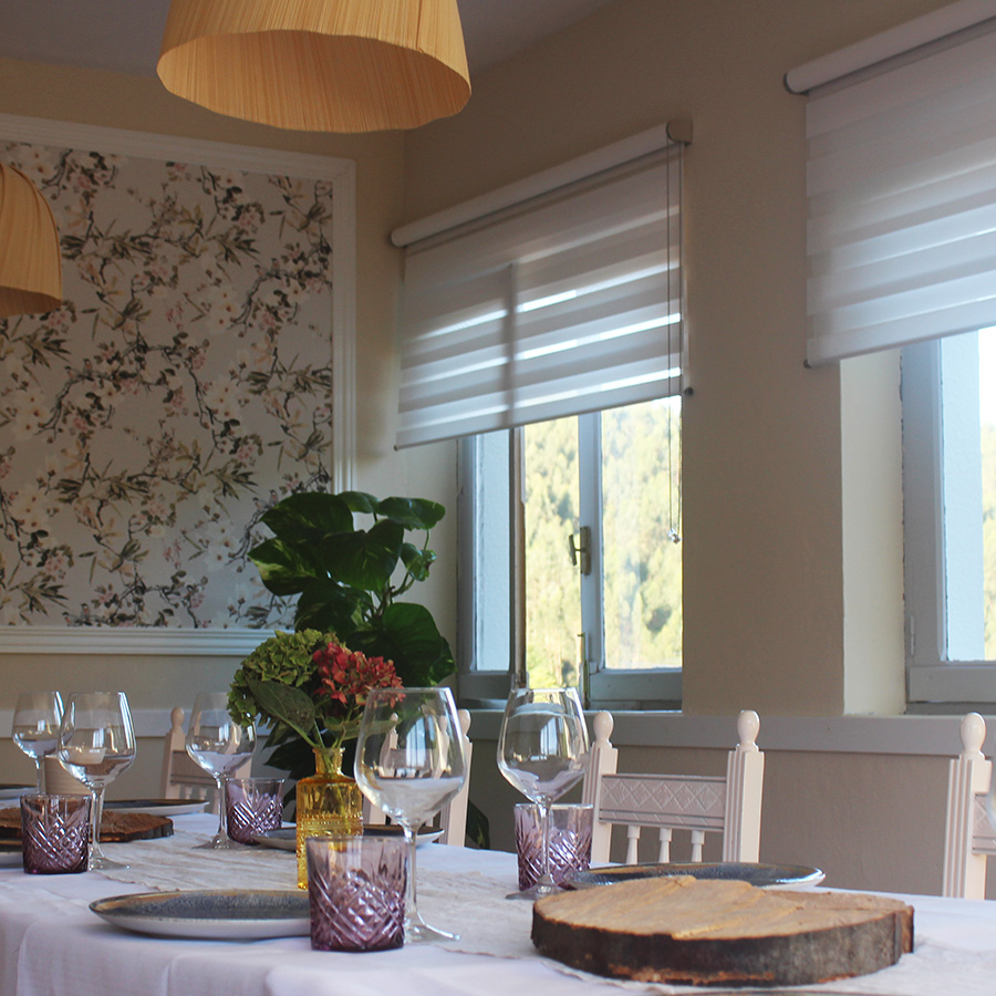 Detalle decoración salón privado La Pradera